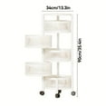thumbnail image 1 of Rotatable Multi-Layer Circular Storage Rack, Mobile Cart, Floor-Standing Rotating Vegetable Basket, Practical Storage Rack, File Rack for Kitchen, Office, Bathroom, Living Room, Bedroom, 1 of 12