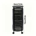 thumbnail image 1 of Rotatable Multi-Layer Circular Storage Rack, Mobile Cart, Floor-Standing Rotating Vegetable Basket, Practical Storage Rack, File Rack for Kitchen, Office, Bathroom, Living Room, Bedroom, 1 of 12