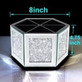 thumbnail image 1 of Rotatable Multifunctional Jewelry Utensil Holder - Hexagon Makeup Organizer with  Mirror Decor, 1 of 6