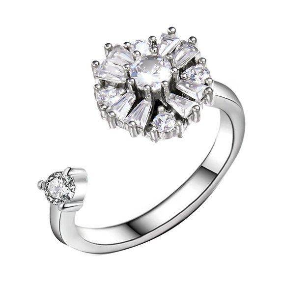 Rotatable Ring Classic Ring Fashion Jewelry Light Feeling Design Ring Shiny Ring Rings for Men Set Sizable Rings Pack of Rings for Women Non Rusting Rings Glans Rings Ring Lot Ring Packs Rings for