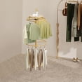 thumbnail image 1 of Rotatable Round Clothes Rack, 2-tier Clothing Rack, Floor-Standing Circular Rack, 1 of 22