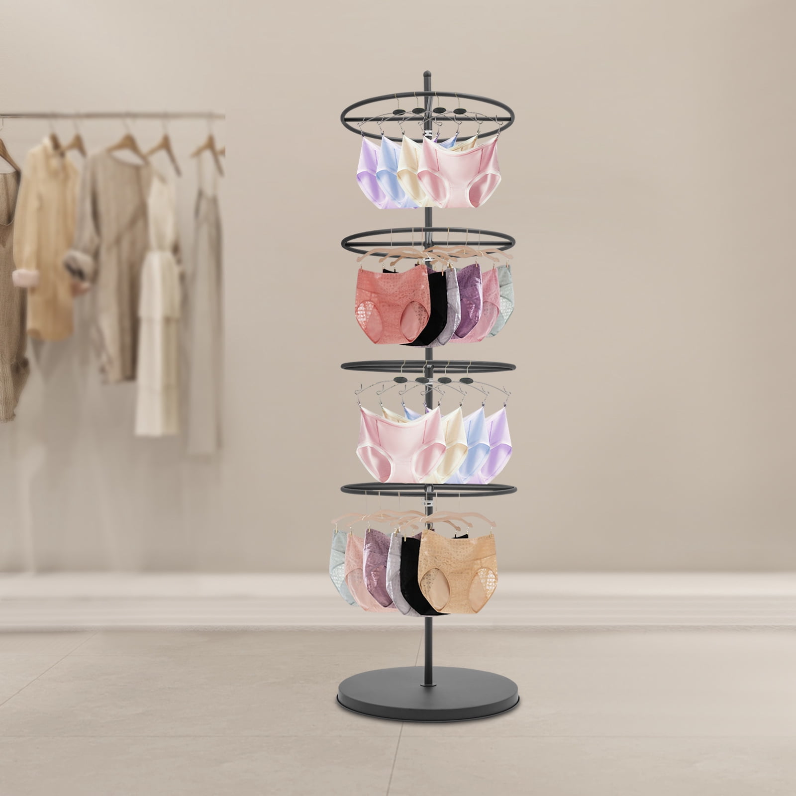 Round Clothes Rack Foldable Rotatable Round Dispaly Rack, Round Clothing Rack, Metal Clothes ...