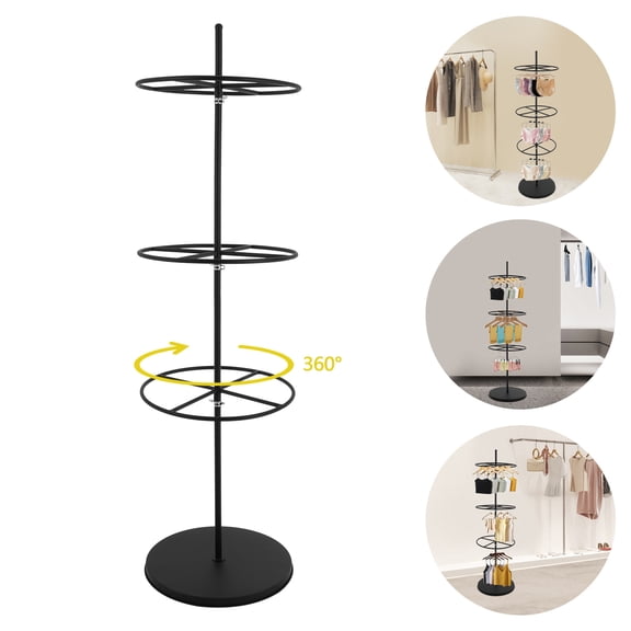 Rotatable Round Display Rack, Round Clothing Rack, Metal Clothes Hanging Rack for Shopping Malls, Children's Clothing Stores, Photo Studios, Dance Halls, Laundry Shops (15.75*55.12in)