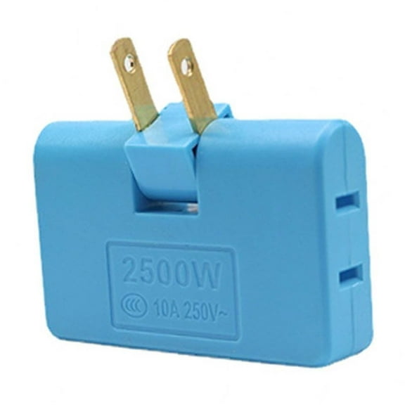 Rotatable Socket Converter 3 Way Swivel AC Adapter Foldable Plug Slim Power Tap for Home and Travel Use