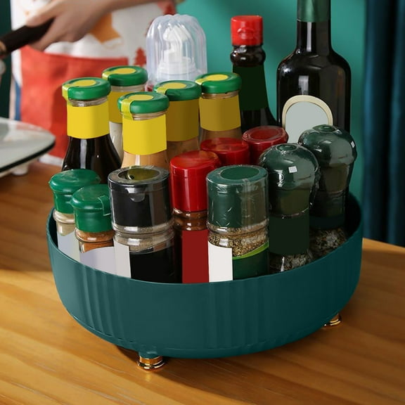 ​​Rotatable Spice Rack 11.02x3.54x3.54in Plastic Kitchen Storage Organizer for Spices Seasonings and Herbs