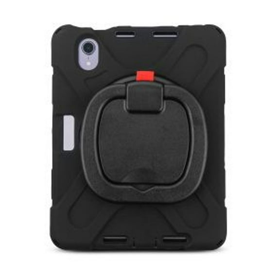 Rotatable Stand Shockproof Protector Case Cover for Apple iPad mini 6 (2021) - Black / Black