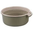 thumbnail image 1 of Rotatable Strainers Colander 1set Round Silicone Kitchen Strainer Set Food Strainers and Colanders- 5 Quart and 5 Quart- Perfect for Draining Pasta, Vegetable and fruit(Green,9.06x9.06x3.54"), 1 of 5