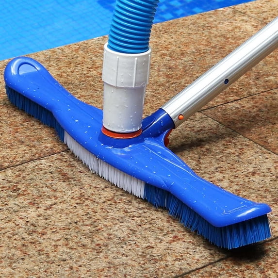 Rotatable Swimming Pool Suction Vacuum Head, 1.5-Inch Connection Brush Cleaner for Pool Corners, Steps, and Spa Jets