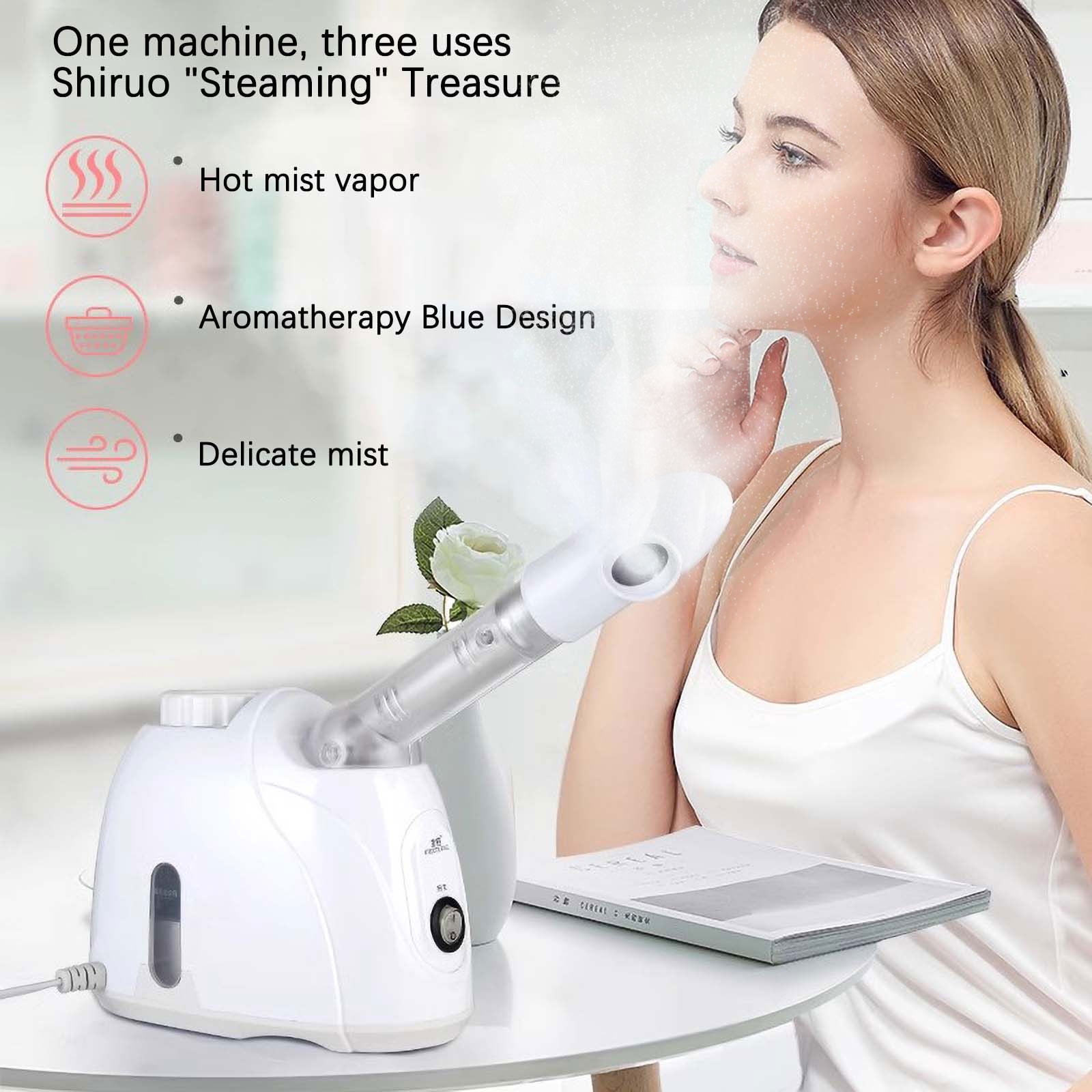 Rotatable Warm Mist Facial Steamer, Nano Ionic Deep Hydration Sprayer, All Round Portable Beauty Steam Humidifier For Household Indoor Salon Facial Arm Skin Relaxing Skincare