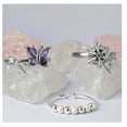 thumbnail image 1 of Rotatable Zircon Butterfly Ring For Women Adjustable Copper Band With White Gold Finish Size Adjustable Gleams, 1 of 7
