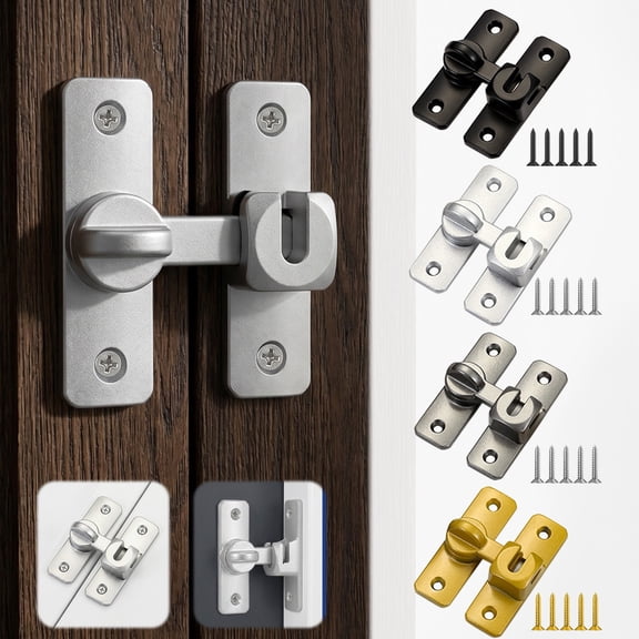 Rotate 90 Degree Door Latch, Alloy Lock for Barn Door Cabinet Window, Secure Turn Latch for Shed Rv, Rustproof Metal Pin Lock, Topliu
