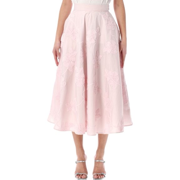 Rotate Floral Embroidery Organic Cotton Skirt (Women's)