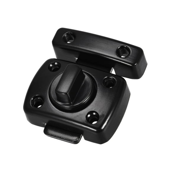 Rotate Bolt Latch 42x30mm Zinc Alloy Gate Latches Door Slide Lock (Black)