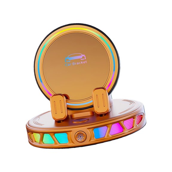 Rotate Cellphone Holder Universal Dashboard Mounted Smartphone Stand with Light
