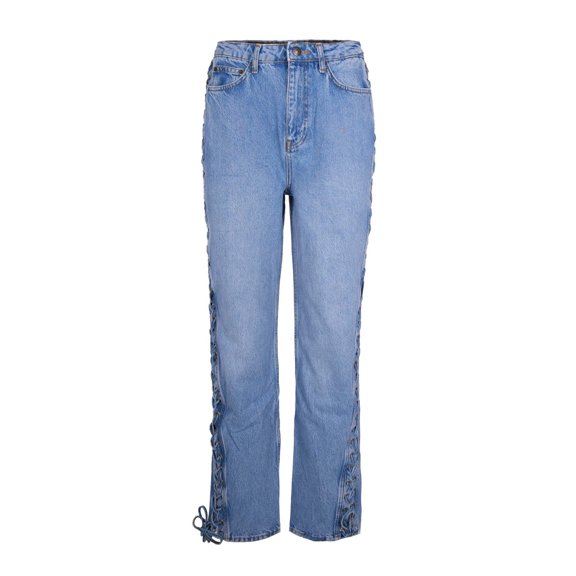 Rotate Hydrangea Twisted Lacing Jeans (Women's)