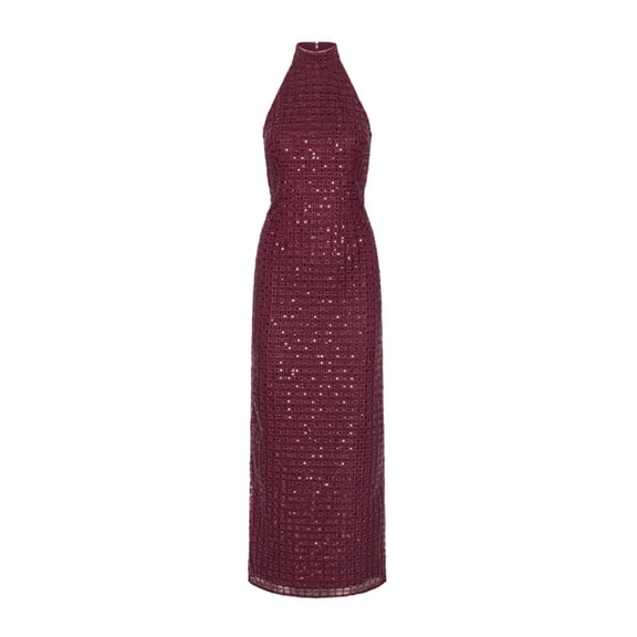 Rotate Intricate Beaded Maxi Dress With Halter Neckline (Women's)