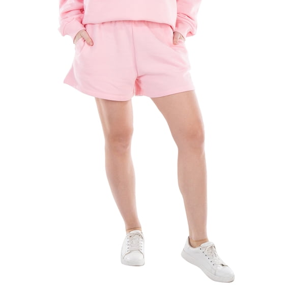 Rotate Ladies Almond Blossom Sunday 6 Crystal Logo Sweatshorts, Size Large