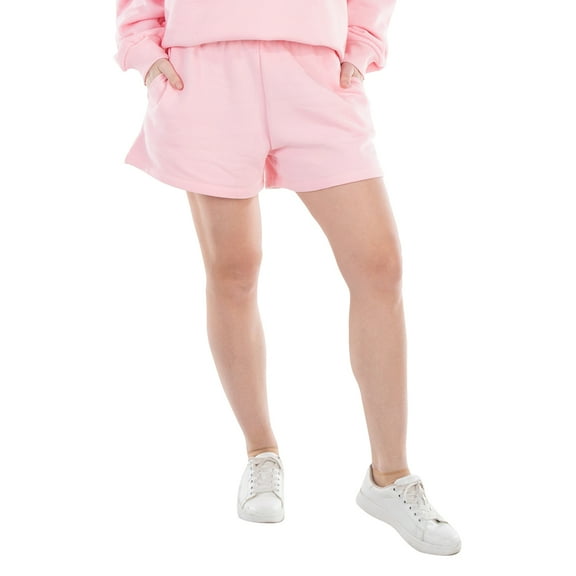 Rotate Ladies Almond Blossom Sunday 6 Crystal Logo Sweatshorts, Size X-Small