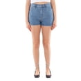 thumbnail image 1 of Rotate Ladies Light Blue Denim Rhinestone Denim Shorts, Waist Size 28", 1 of 1
