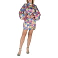 thumbnail image 1 of Rotate Ladies Necatrine Comb Floral Print Puff-Sleeve Dress, Brand Size 34 (US Size 0), 1 of 1