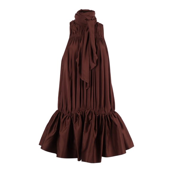 Rotate Potting Soil Gathered Mini Dress (Women's)