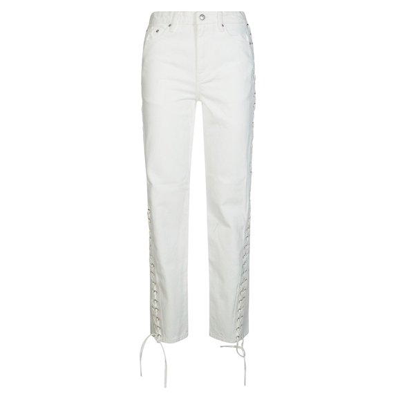 Rotate Straight-Leg Lace-Up Organic Cotton Jeans (Women's)