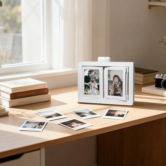 Rotating 2x3 Picture Frame For Instax Mini Photos,Kpop Photocard Display With 50 Sleeves And DIY Stickers Desktop Memory Gift