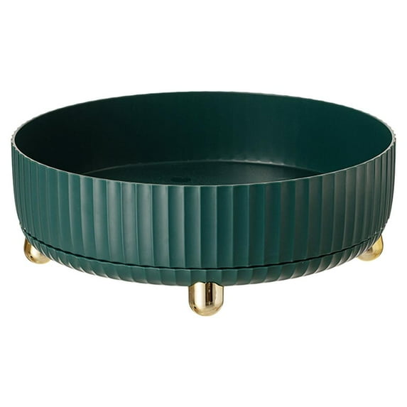 Rotating 360 degree Rotating Stainless Steel Spice Organizer Turntable Cabinet Organizer for Bedroom Vanity Pantry Makeup Cans Spice - green