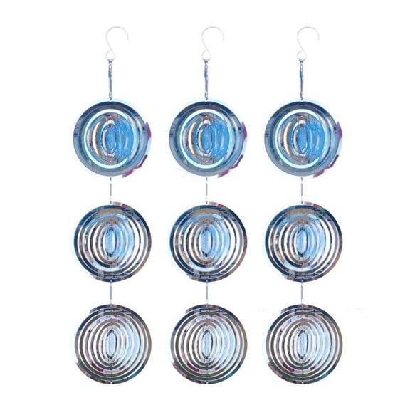 Rotating 3D Reflective Bird Scarer Weatherproof Metal Yard Ornaments For Garden