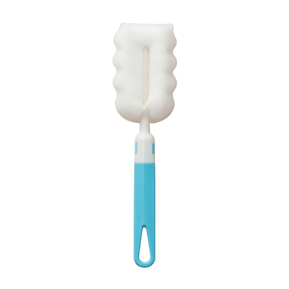 Rotating Baby Bottle Brush, Long Handle Sponge Cleaner with 360 Degree Rotation, Multi-Function Cleaning Scrubber for Water Bottles Glassware Wine Decanters, Anti-Scratch, One Size