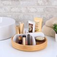 thumbnail image 1 of Rotating Bathroom Organizer with 4 Compartments - Bamboo Base White Finish, 1 of 7