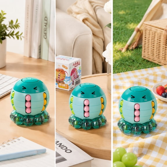 Rotating Bead Puzzle Toy, Sliding Track Brain Training Game, Portable Fidget Activity Toy, Hand Coordination Focus Exercise, Pocket Desk Travel Quiet Play Relaxation Accessory