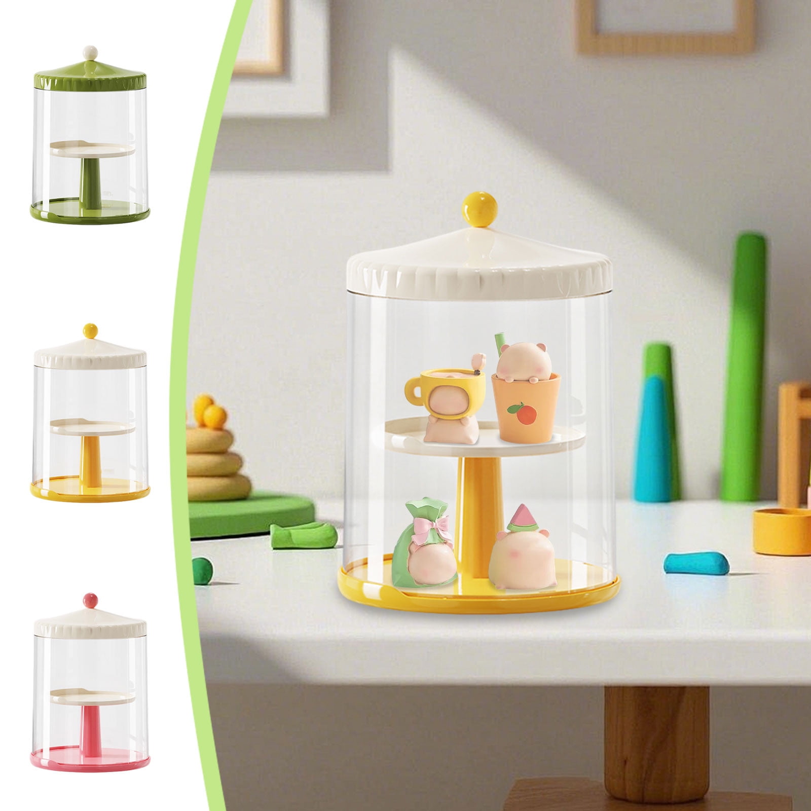 Rotating Blind Box Display Case | 360° Rotating Plastic Storage ...