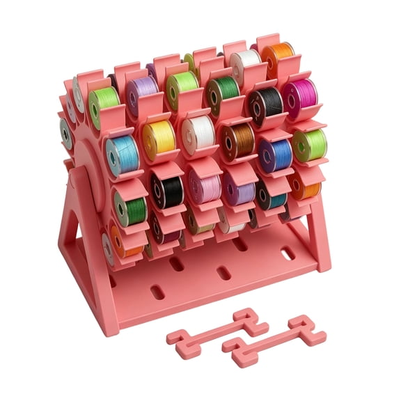 Rotating Bobbin Thread Organizer, 60-Hole Sewing Thread Holder for Organizing Threads and Avoiding Tangles, Compact Storage Holder