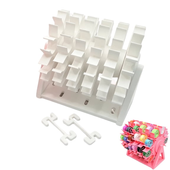 Rotating Bobbin Thread Organizer, 60-Hole Sewing Thread Holder for Organizing Threads and Avoiding Tangles, Compact Storage Holder