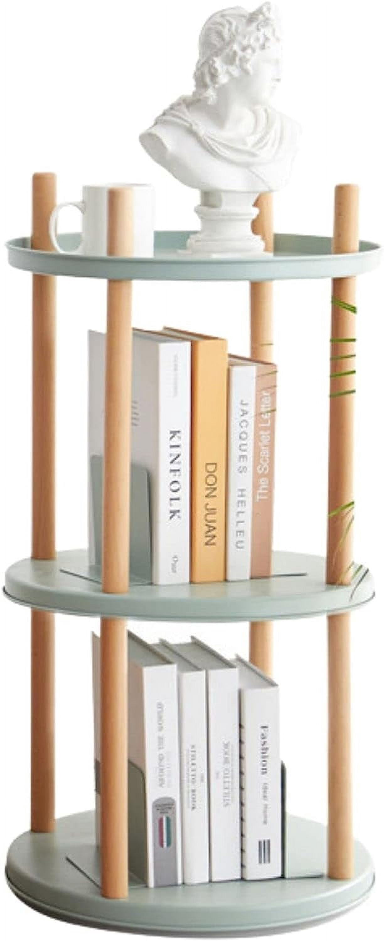 3-Tier Solid Oak Ladder Bookshelf - Walnut Finish Step Shelf For Living Room, Bedroom, Or Office
