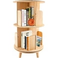 thumbnail image 1 of Rotating Bookshelf, 360 Display Floor Standing Bookcase Storage Rack, Multi-Functional Freestanding Bookshelf Organizer for Kids&Adults, Wood, 1 of 14