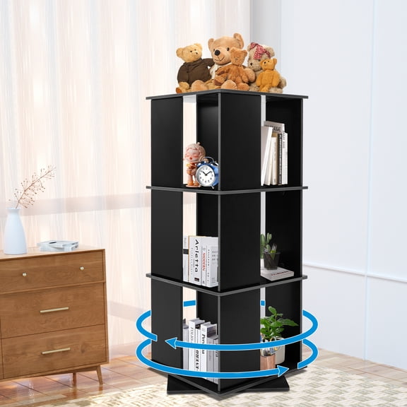 Rotating Bookshelf, 360 Revolving Bookcase, Display Book Shelf For Placing In The Living Room, Balcony, Children'S Room