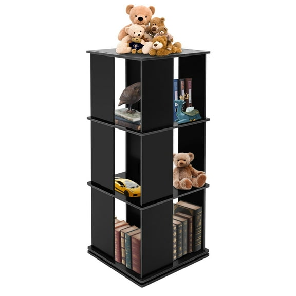 Rotating Bookshelf, 360° Revolving Bookcase, Display Book Shelf