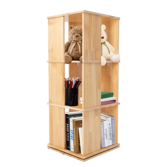 Rotating Bookshelf, 360° Revolving Bookcase, Display Book Shelf