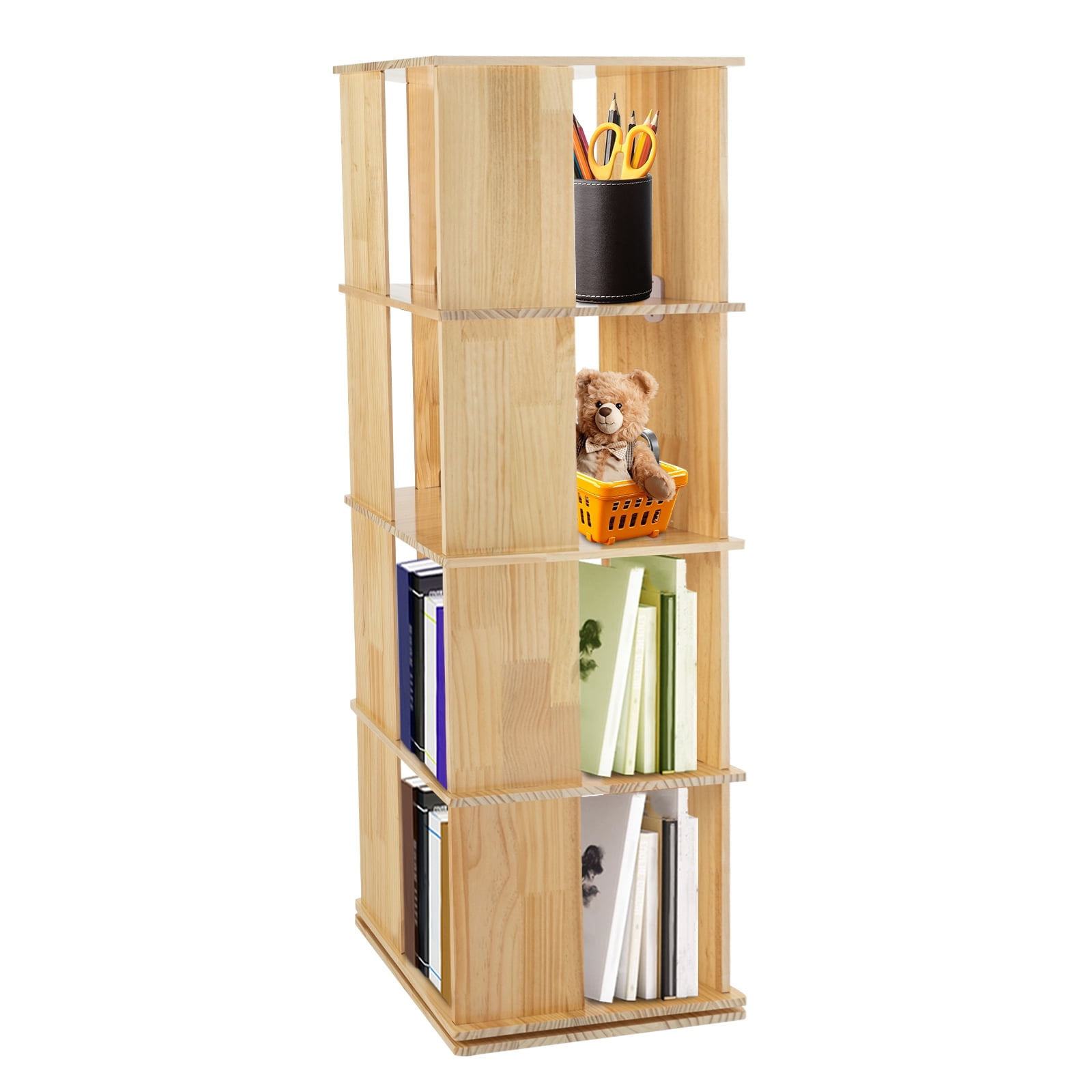 Revolving Display Shelf Rotating Bookshelf, 360° Revolving Bookcase, Display Book Shelf ...