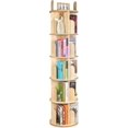 thumbnail image 1 of Rotating Bookshelf, Solid Pine Wood Spinning Bookshelf Tower 5 Tier, 360° Revolving Bookcase for Kids, Multi-Functiona Corner Round Turning Book Shelf Organizer for Small Spaces, 1 of 5