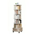 thumbnail image 1 of Rotating Bookshelf Tower, 6 Tier Rotating Bookcase with Wheels, 360 Revolving Bookcase for Bedroom, Living Room, Study, Office, 1 of 7
