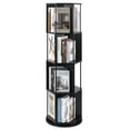 thumbnail image 1 of Bloddream 4 Tier Rotating Bookshelf,360° Display Wood Spinning Bookshelf, Vertical Bookcase Storage Round Carousel for Space-Saving,Corner Book Shelf for Home,Office, Bedroom, Black, 1 of 7