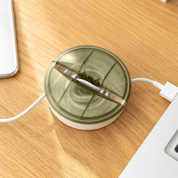 Rotating Cable Organizer (3 Color Options), Compact Cord Winder for Charging Cables & Earphones