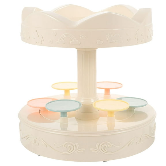 Carousel Cupcake Holder Rotating Sushi Stand Rotating Automatic Dessert Machine Revolving Autorotation Cupcake Stand