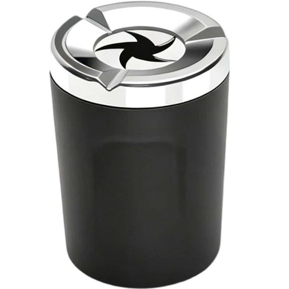 Rotating Car Ashtray with Fire-Resistant Ceramic Liner,Ashtray For Car,Airtight Odor Seal, Heat-Resistant, Universal Cup Holder Fit