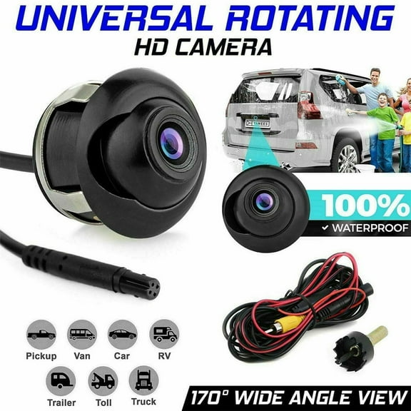 Rotating Car Rear View Camera Reversing Parking Cam Night Vision Waterproof