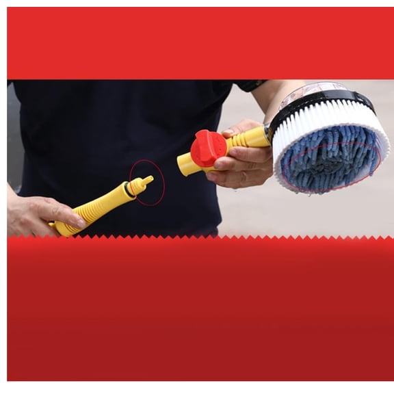 Rotating Car Wash Brush - Cleaning Brush with Soap Dispenser and Hose Attachment Soft Bristle Long Handle Automatically Foams Wash Kit for Auto Trucks Cleaning