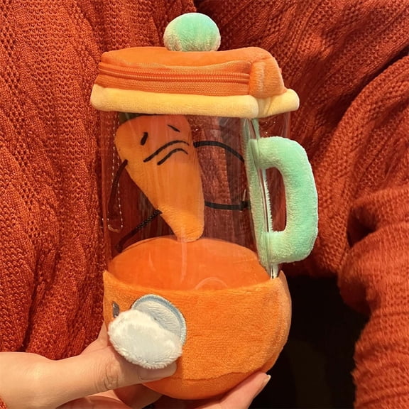 Rotating Carrot Juicer Plush Toy , Carrot Juicer Plush Toy, Carrot Blender Plush, Juice Blender Plush Toy, Plush Carrot Juicer Toy, Drawstring Rotating Toy